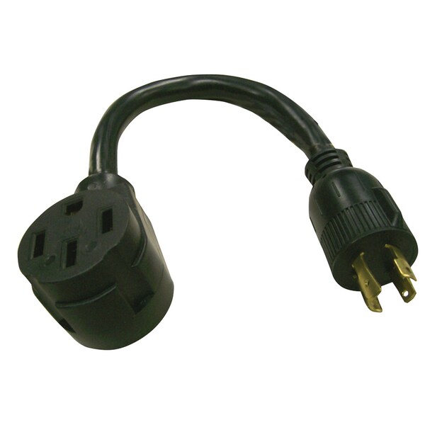 Valterra A10-G30450VP Mighty Cord 12" Generator Adapter Cord - 4-Prong, 30AM to 50AF A10-G30450VP - main
